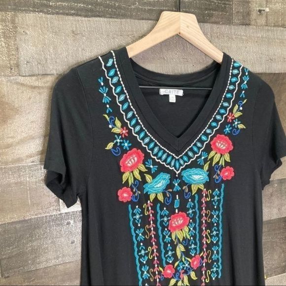 Anthropologie Caite Floral Embroidered Dress - Picture 4 of 10